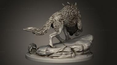 Figurines heroes, monsters and demons (Dragon Trappers Wolves Wild Wolf All, STKM_13757) 3D models for cnc