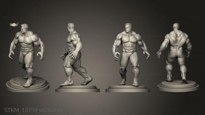 Статуэтки герои, монстры и демоны (Hulk Inteligente, STKM_13759) 3D модель для ЧПУ станка