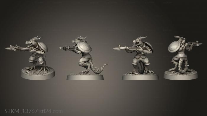Figurines heroes, monsters and demons (Dragon War Kobold Crossbow Troops, STKM_13767) 3D models for cnc