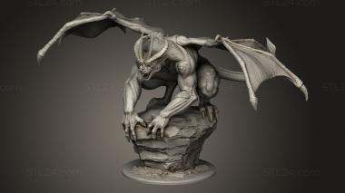 Figurines heroes, monsters and demons (Gargoyles Dragon, STKM_13769) 3D models for cnc