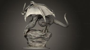 Figurines heroes, monsters and demons (Gargoyles Dragon, STKM_13769) 3D models for cnc