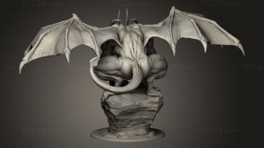 Figurines heroes, monsters and demons (Gargoyles Dragon, STKM_13769) 3D models for cnc