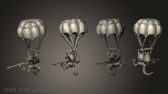 Figurines heroes, monsters and demons (Dragon War Kobold Paratroopers Para, STKM_13770) 3D models for cnc