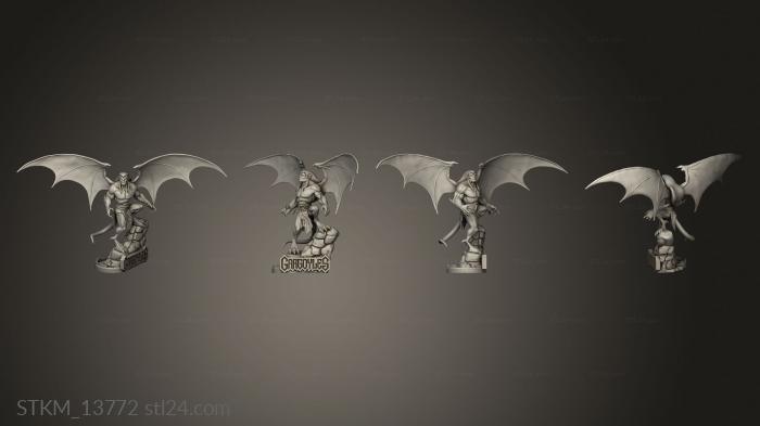 Figurines heroes, monsters and demons (Gargoyles Goliath Alas der, STKM_13772) 3D models for cnc