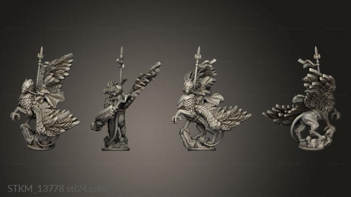 Figurines heroes, monsters and demons (Generals general mounted, STKM_13778) 3D models for cnc