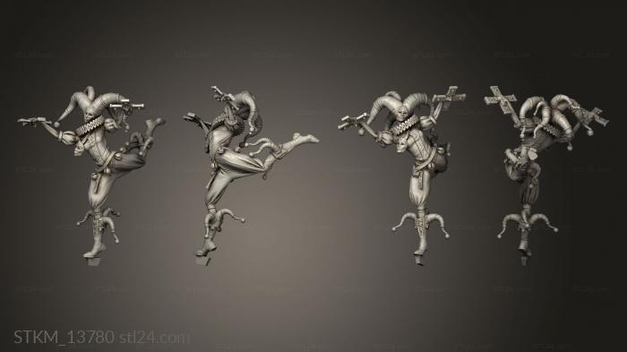 Статуэтки герои, монстры и демоны (Женщина-Шут, STKM_13780) 3D модель для ЧПУ станка