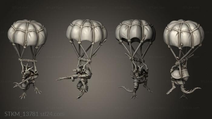 Figurines heroes, monsters and demons (Dragon War Kobold Paratroopers Para, STKM_13781) 3D models for cnc