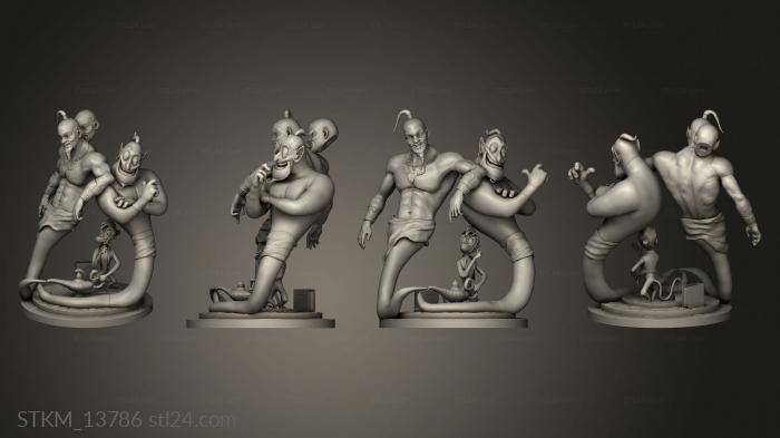 Статуэтки герои, монстры и демоны (Гениальная Диорама Аладдина, STKM_13786) 3D модель для ЧПУ станка