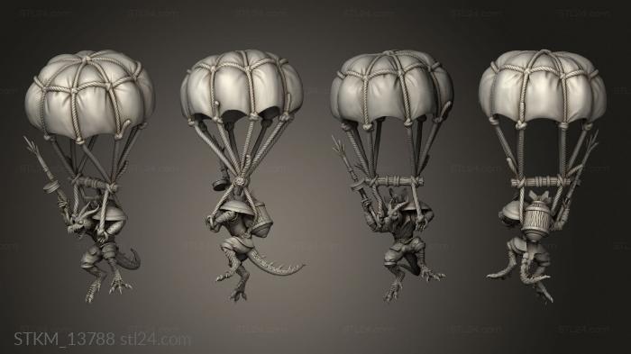 Figurines heroes, monsters and demons (Dragon War Kobold Paratroopers Para, STKM_13788) 3D models for cnc
