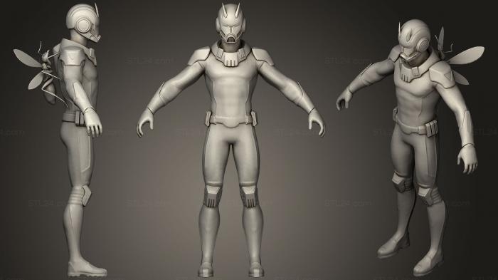 Статуэтки герои, монстры и демоны (Человек-муравей Fortnite Marvel, STKM_1379) 3D модель для ЧПУ станка