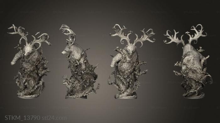 Статуэтки герои, монстры и демоны (Дух Медведя Дженнио, STKM_13790) 3D модель для ЧПУ станка