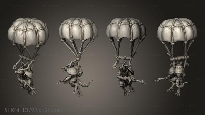 Figurines heroes, monsters and demons (Dragon War Kobold Paratroopers Para, STKM_13792) 3D models for cnc