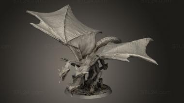 Figurines heroes, monsters and demons (Gennaio Draco Hydra, STKM_13793) 3D models for cnc