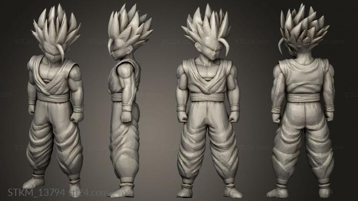 Figurines heroes, monsters and demons (Gohan ssj Dragon Ball, STKM_13794) 3D models for cnc