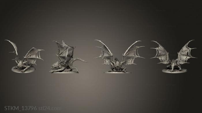 Figurines heroes, monsters and demons (Graveborn Chargers Droknaghul, STKM_13796) 3D models for cnc