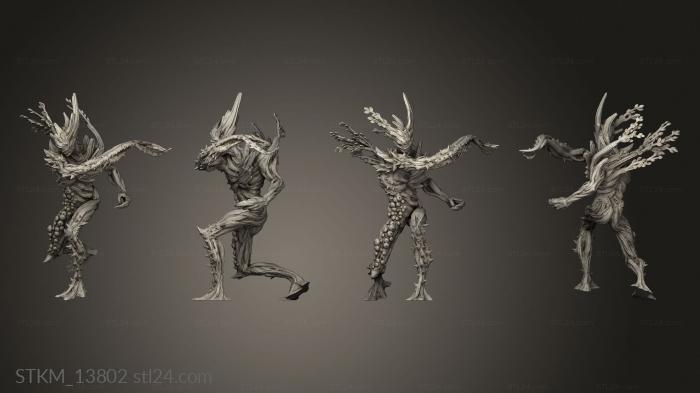 Статуэтки герои, монстры и демоны (Фитофтороз веток Геннаио, STKM_13802) 3D модель для ЧПУ станка