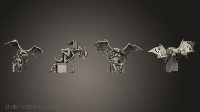 Статуэтки герои, монстры и демоны (Джеральд Ведьмак Диорама Вампира-Монстра, STKM_13807) 3D модель для ЧПУ станка