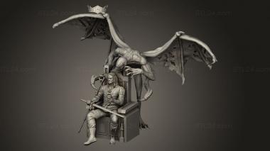 Figurines heroes, monsters and demons (Gerald The Witcher Vampire Monster Diorama, STKM_13807) 3D models for cnc