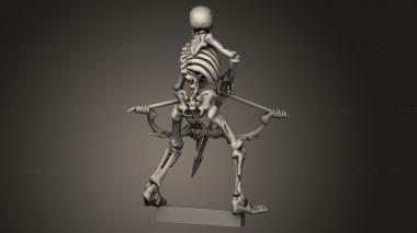 Figurines heroes, monsters and demons (heroes batch skeleton archer, STKM_13821) 3D models for cnc