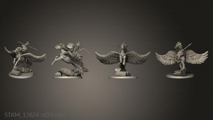 Статуэтки герои, монстры и демоны (Гхой Одиссей,Всадник на Олимпе, STKM_13824) 3D модель для ЧПУ станка