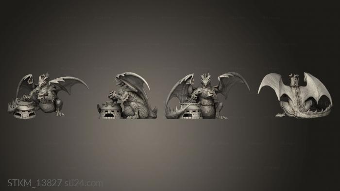 Статуэтки герои, монстры и демоны (Блеск, STKM_13827) 3D модель для ЧПУ станка