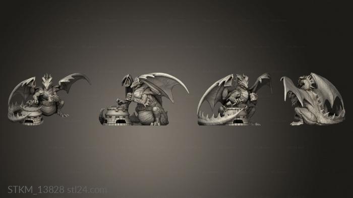 Статуэтки герои, монстры и демоны (Расщепленный Блеск, STKM_13828) 3D модель для ЧПУ станка