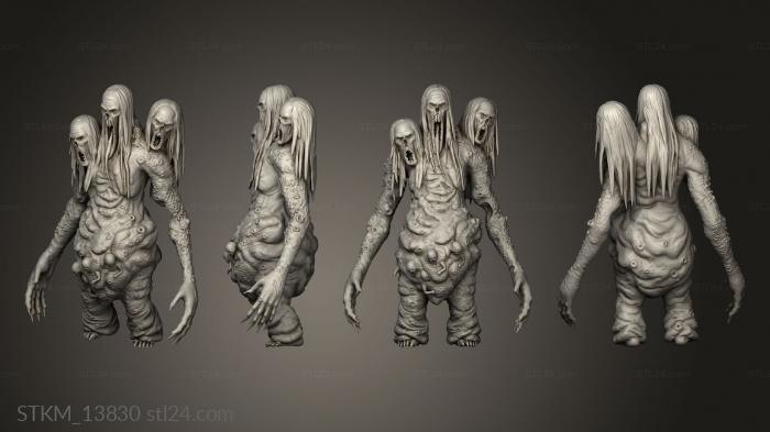 Figurines heroes, monsters and demons (three ed Abomination Three, STKM_13830) 3D models for cnc