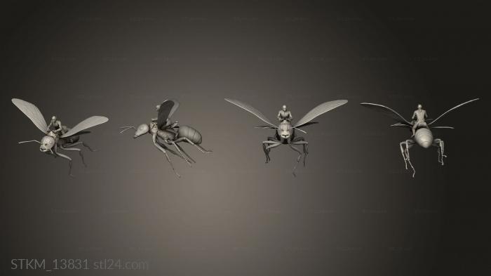 Статуэтки герои, монстры и демоны (Человек-муравей, STKM_13831) 3D модель для ЧПУ станка