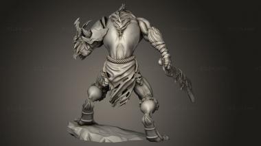 Figurines heroes, monsters and demons (Gnolls Death Knight, STKM_13833) 3D models for cnc