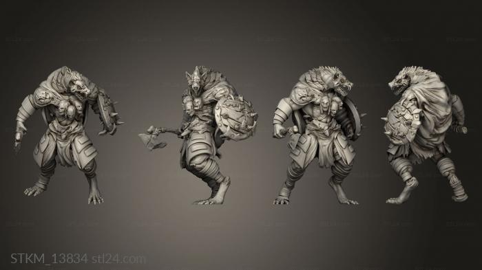 Figurines heroes, monsters and demons (Gnolls Death Pledge, STKM_13834) 3D models for cnc