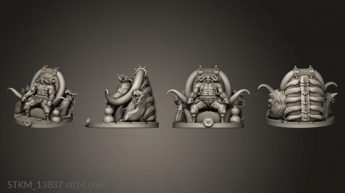 Статуэтки герои, монстры и демоны (Кайдо на троне, STKM_13837) 3D модель для ЧПУ станка