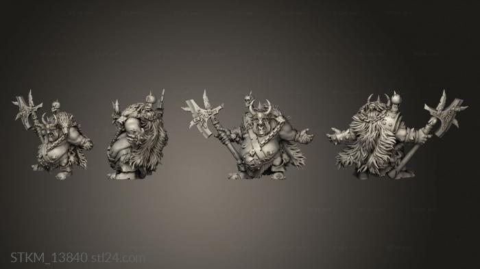 Статуэтки герои, монстры и демоны (Король гоблинов эльфбейн, STKM_13840) 3D модель для ЧПУ станка
