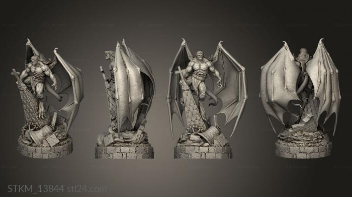 Статуэтки герои, монстры и демоны (Голиат, STKM_13844) 3D модель для ЧПУ станка