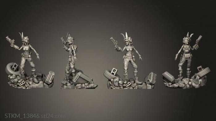 Статуэтки герои, монстры и демоны (Kreig Tina, STKM_13846) 3D модель для ЧПУ станка