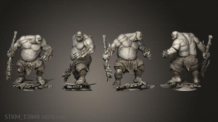 Figurines heroes, monsters and demons (Goblins Lair Ogre, STKM_13848) 3D models for cnc