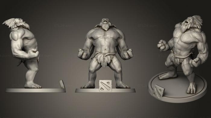 Статуэтки герои, монстры и демоны (Концептуальная Скульптурная фигура Axe Arcana, STKM_1385) 3D модель для ЧПУ станка