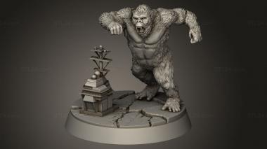 Figurines heroes, monsters and demons (Godzilla vs Kong Figure Kongone, STKM_13850) 3D models for cnc