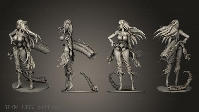 Статуэтки герои, монстры и демоны (Годзилла Вайфу Годзира, STKM_13851) 3D модель для ЧПУ станка