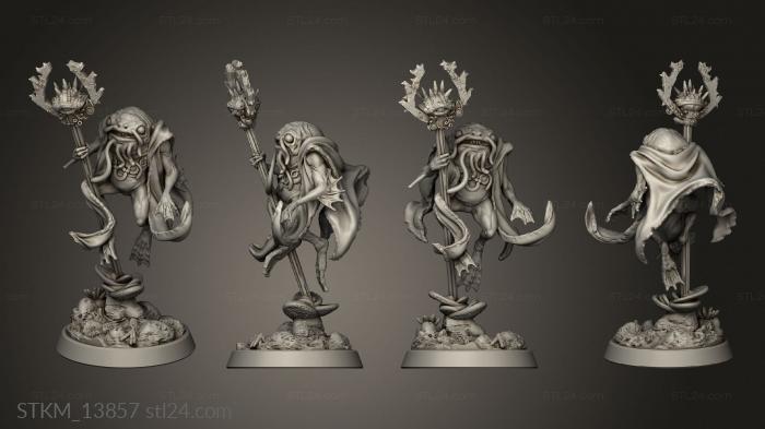 Figurines heroes, monsters and demons (Going Down The Drain Enemies Fishman Archpriest, STKM_13857) 3D models for cnc