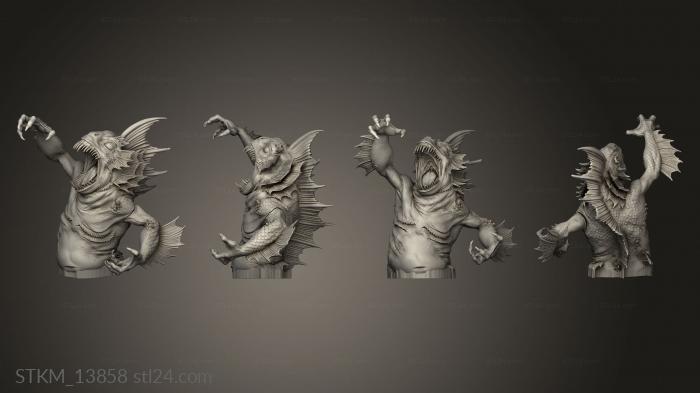 Figurines heroes, monsters and demons (Going Down The Drain Leviathan Fishman, STKM_13858) 3D models for cnc