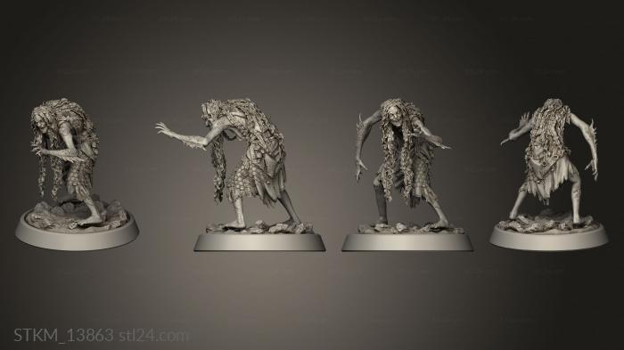 Figurines heroes, monsters and demons (Going Down The Drain See Hag Sea, STKM_13863) 3D models for cnc