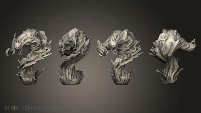 Figurines heroes, monsters and demons (Going Down The Drain Water Element, STKM_13864) 3D models for cnc