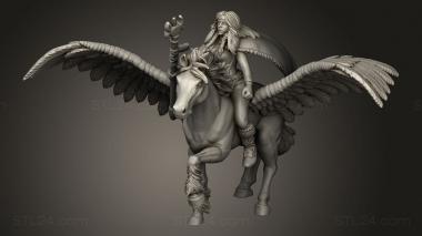 Figurines heroes, monsters and demons (Goldmoon Pegaso pegaso, STKM_13866) 3D models for cnc