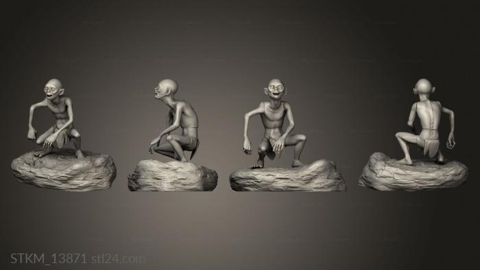 Figurines heroes, monsters and demons (Gollum Smeagol figurine Basin, STKM_13871) 3D models for cnc