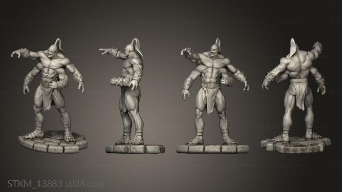 Статуэтки герои, монстры и демоны (Горо Скорпион, STKM_13883) 3D модель для ЧПУ станка