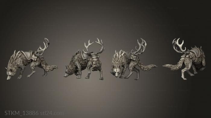 Figurines heroes, monsters and demons (Grim Paw, STKM_13886) 3D models for cnc