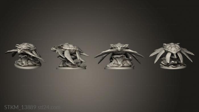 Figurines heroes, monsters and demons (Hunt Treasure Giant Sea Turtle, STKM_13889) 3D models for cnc