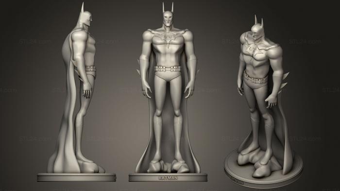 Статуэтки герои, монстры и демоны (Бэтмен Супер Герой, STKM_1390) 3D модель для ЧПУ станка