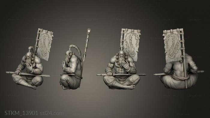 Figurines heroes, monsters and demons (Green Siege Blade Master ating, STKM_13901) 3D models for cnc