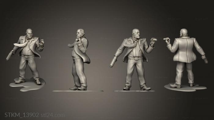 Figurines heroes, monsters and demons (Gridwars Age Cyberpunk Marcus Crown CEO, STKM_13902) 3D models for cnc